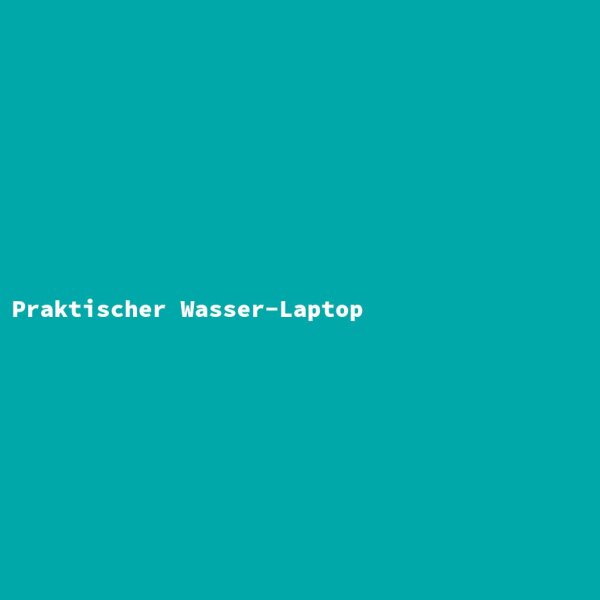 Praktischer Wasser-Laptop