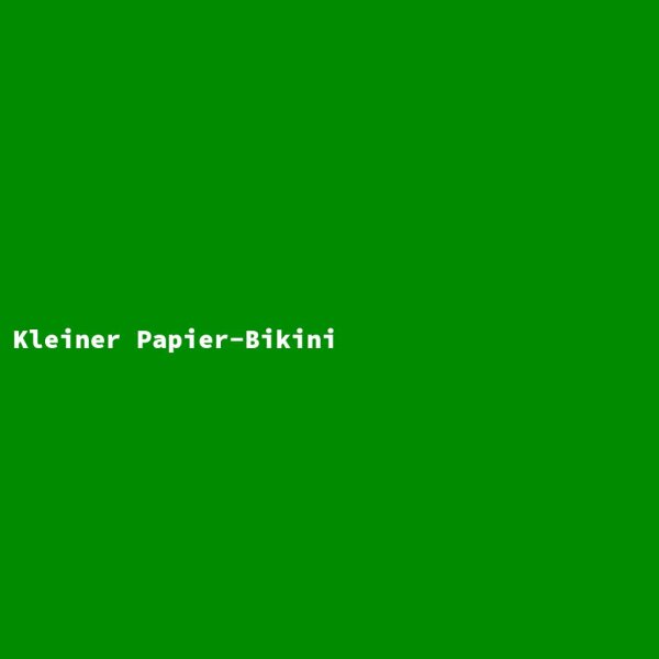 Kleiner Papier-Bikini