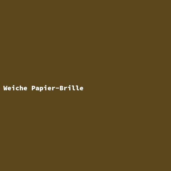 Weiche Papier-Brille